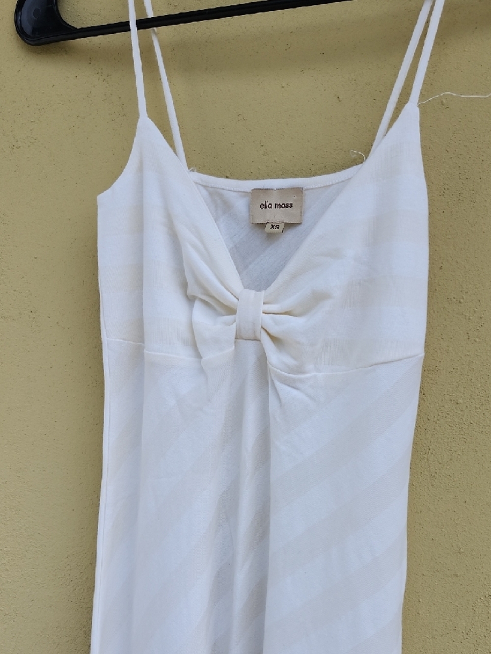 Ella Moss White And Cream Slip Dress with Front Twist Detail - Picture 7 of 11